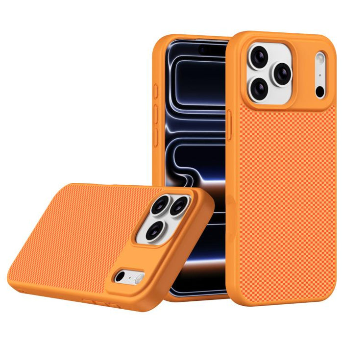 Funda para teléfono magnética a prueba de golpes con borde suave de TPU con textura de fibra de carbono, For iPhone 17 Pro Max, For iPhone 17 Pro, For iPhone 17, For iPhone 16 Pro Max, For iPhone 16 Pro, For iPhone 16