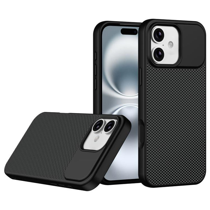 Funda para teléfono magnética a prueba de golpes con borde suave de TPU con textura de fibra de carbono, For iPhone 17 Pro Max, For iPhone 17 Pro, For iPhone 17, For iPhone 16 Pro Max, For iPhone 16 Pro, For iPhone 16