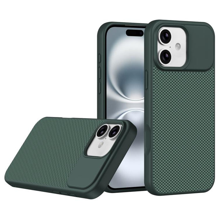 Funda para teléfono magnética a prueba de golpes con borde suave de TPU con textura de fibra de carbono, For iPhone 17 Pro Max, For iPhone 17 Pro, For iPhone 17, For iPhone 16 Pro Max, For iPhone 16 Pro, For iPhone 16