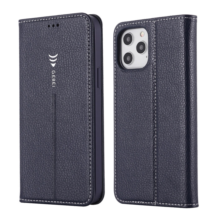 Estuche protector con tapa horizontal GEBEI PU + TPU con soporte y ranuras para tarjetas