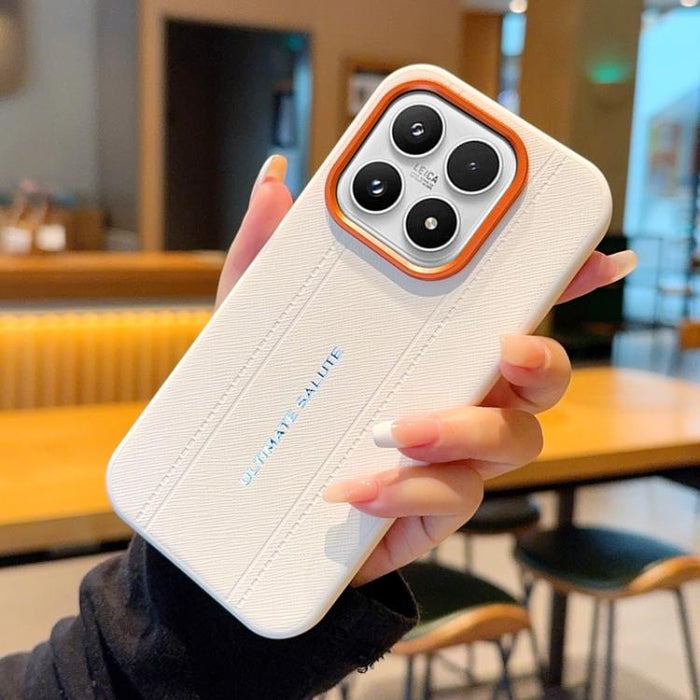 Funda para teléfono de cuero vegano con marco de lente de cámara de metal y botones, For Xiaomi 17 Ultra, For Xiaomi 17 Pro Max, For Xiaomi 17 Pro, For Xiaomi 17, For Xiaomi 15S Pro, For Xiaomi 15 Ultra, For Xiaomi 15 Pro, For Xiaomi 15                ...