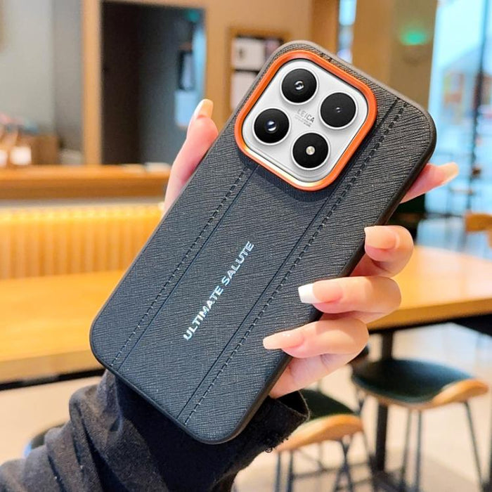 Funda para teléfono de cuero vegano con marco de lente de cámara de metal y botones, For Xiaomi 17 Ultra, For Xiaomi 17 Pro Max, For Xiaomi 17 Pro, For Xiaomi 17, For Xiaomi 15S Pro, For Xiaomi 15 Ultra, For Xiaomi 15 Pro, For Xiaomi 15                ...