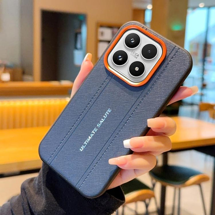Funda para teléfono de cuero vegano con marco de lente de cámara de metal y botones, For Xiaomi 17 Ultra, For Xiaomi 17 Pro Max, For Xiaomi 17 Pro, For Xiaomi 17, For Xiaomi 15S Pro, For Xiaomi 15 Ultra, For Xiaomi 15 Pro, For Xiaomi 15                ...