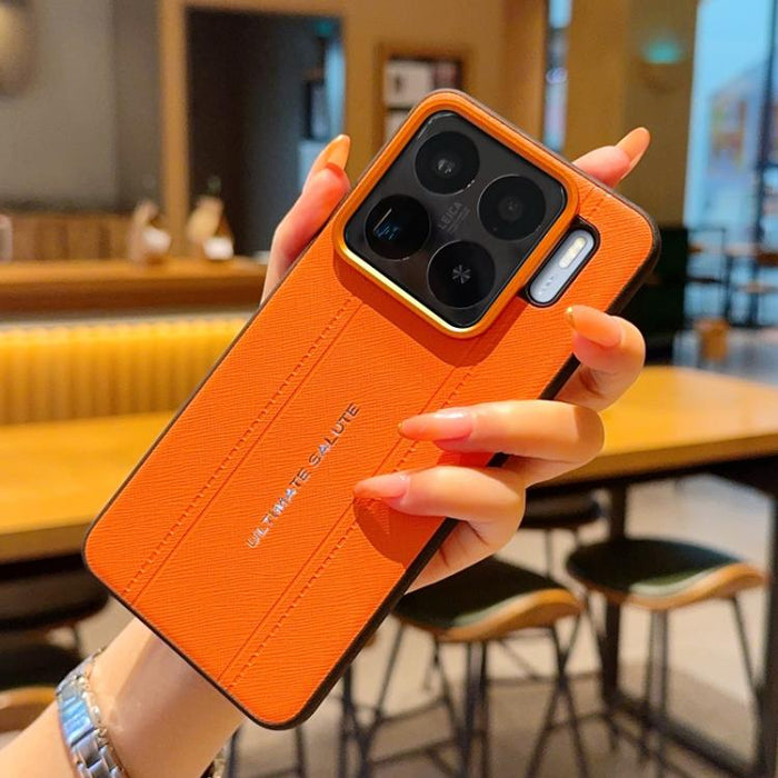 Funda para teléfono de cuero vegano con marco de lente de cámara de metal y botones, For Xiaomi 17 Ultra, For Xiaomi 17 Pro Max, For Xiaomi 17 Pro, For Xiaomi 17, For Xiaomi 15S Pro, For Xiaomi 15 Ultra, For Xiaomi 15 Pro, For Xiaomi 15                ...