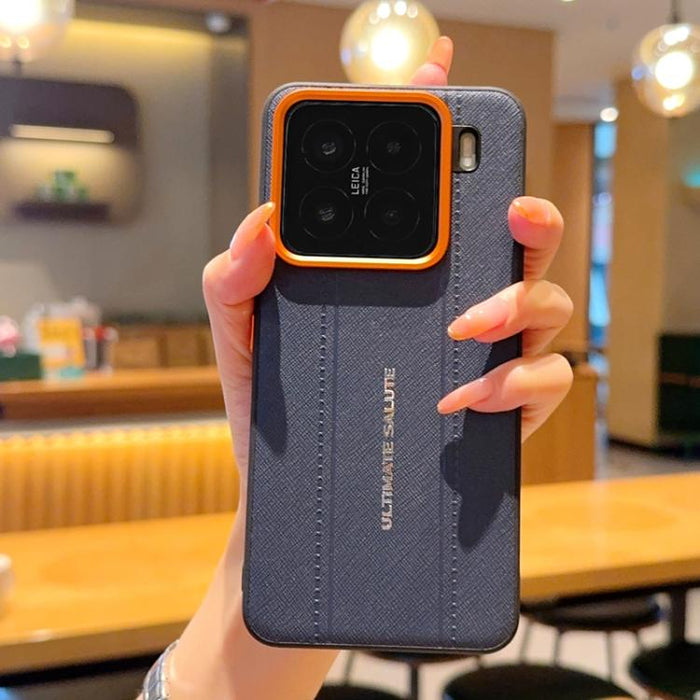 Funda para teléfono de cuero vegano con marco de lente de cámara de metal y botones, For Xiaomi 17 Ultra, For Xiaomi 17 Pro Max, For Xiaomi 17 Pro, For Xiaomi 17, For Xiaomi 15S Pro, For Xiaomi 15 Ultra, For Xiaomi 15 Pro, For Xiaomi 15                ...