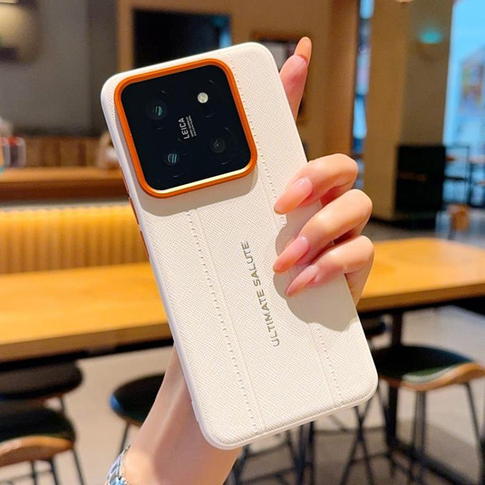 Funda para teléfono de cuero vegano con marco de lente de cámara de metal y botones, For Xiaomi 17 Ultra, For Xiaomi 17 Pro Max, For Xiaomi 17 Pro, For Xiaomi 17, For Xiaomi 15S Pro, For Xiaomi 15 Ultra, For Xiaomi 15 Pro, For Xiaomi 15                ...