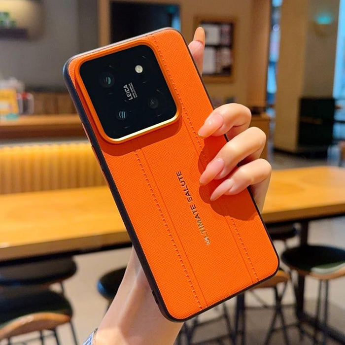 Funda para teléfono de cuero vegano con marco de lente de cámara de metal y botones, For Xiaomi 17 Ultra, For Xiaomi 17 Pro Max, For Xiaomi 17 Pro, For Xiaomi 17, For Xiaomi 15S Pro, For Xiaomi 15 Ultra, For Xiaomi 15 Pro, For Xiaomi 15                ...