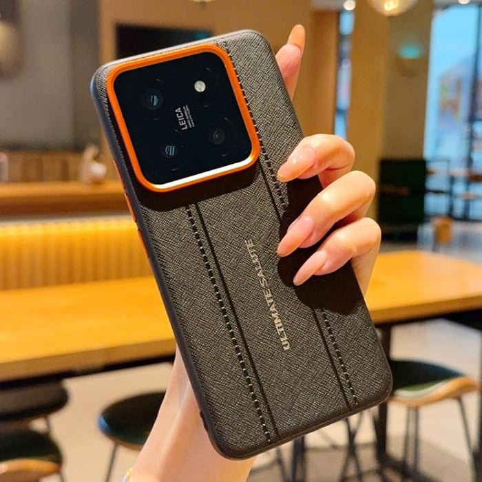 Funda para teléfono de cuero vegano con marco de lente de cámara de metal y botones, For Xiaomi 17 Ultra, For Xiaomi 17 Pro Max, For Xiaomi 17 Pro, For Xiaomi 17, For Xiaomi 15S Pro, For Xiaomi 15 Ultra, For Xiaomi 15 Pro, For Xiaomi 15                ...