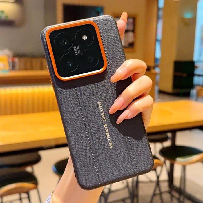 Funda para teléfono de cuero vegano con marco de lente de cámara de metal y botones, For Xiaomi 17 Ultra, For Xiaomi 17 Pro Max, For Xiaomi 17 Pro, For Xiaomi 17, For Xiaomi 15S Pro, For Xiaomi 15 Ultra, For Xiaomi 15 Pro, For Xiaomi 15                ...