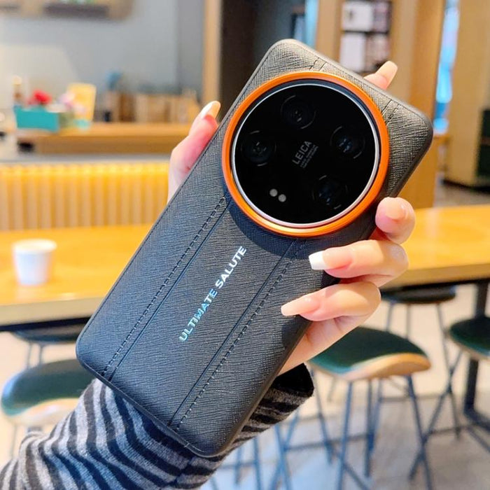 Funda para teléfono de cuero vegano con marco de lente de cámara de metal y botones, For Xiaomi 17 Ultra, For Xiaomi 17 Pro Max, For Xiaomi 17 Pro, For Xiaomi 17, For Xiaomi 15S Pro, For Xiaomi 15 Ultra, For Xiaomi 15 Pro, For Xiaomi 15                ...