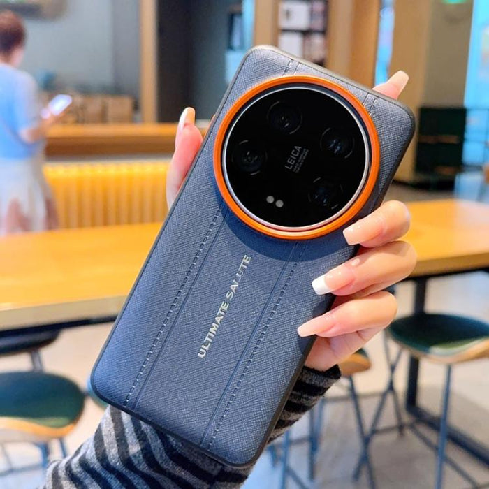 Funda para teléfono de cuero vegano con marco de lente de cámara de metal y botones, For Xiaomi 17 Ultra, For Xiaomi 17 Pro Max, For Xiaomi 17 Pro, For Xiaomi 17, For Xiaomi 15S Pro, For Xiaomi 15 Ultra, For Xiaomi 15 Pro, For Xiaomi 15                ...