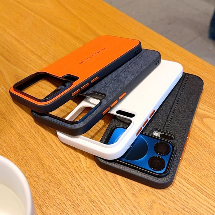 Funda para teléfono de cuero vegano con marco de lente de cámara de metal y botones, For Xiaomi 17 Ultra, For Xiaomi 17 Pro Max, For Xiaomi 17 Pro, For Xiaomi 17, For Xiaomi 15S Pro, For Xiaomi 15 Ultra, For Xiaomi 15 Pro, For Xiaomi 15                ...