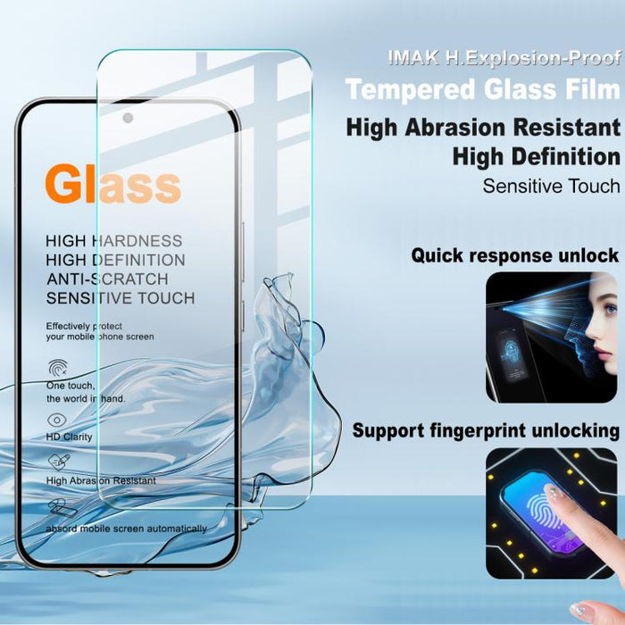 Protector de pantalla de vidrio templado serie H de imak, compatible con desbloqueo por huella dactilar., For Redmi K90 Max 5G / K80 Ultra