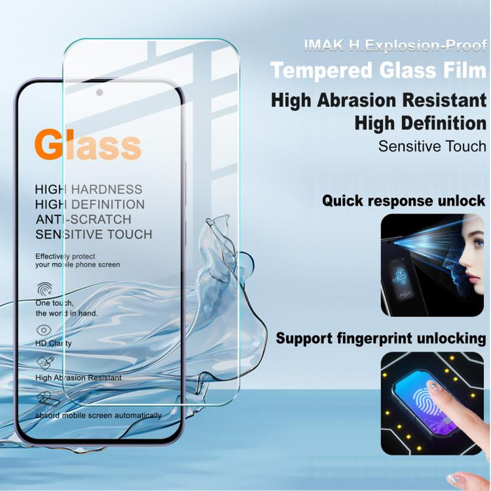 Protector de pantalla de vidrio templado serie H de imak, compatible con desbloqueo por huella dactilar., For Redmi K90 Max 5G / K80 Ultra