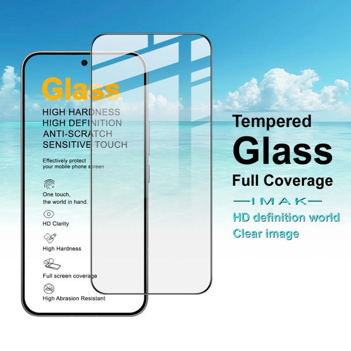 Protector de pantalla de vidrio templado de cobertura total imak Pro+ Series, compatible con desbloqueo por huella dactilar., For Redmi K90 Max 5G / K80 Ultra