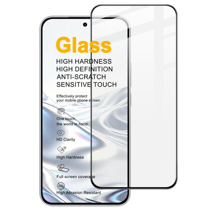 Protector de pantalla de vidrio templado de cobertura total imak Pro+ Series, compatible con desbloqueo por huella dactilar., For Redmi K90 Max 5G / K80 Ultra