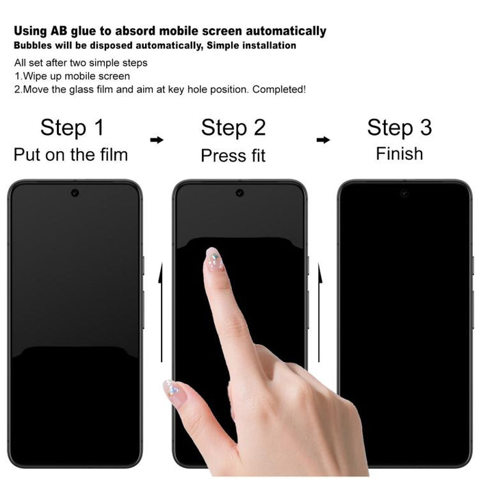Protector de pantalla de vidrio templado de cobertura total imak Pro+ Series, compatible con desbloqueo por huella dactilar., For Redmi K90 Max 5G / K80 Ultra