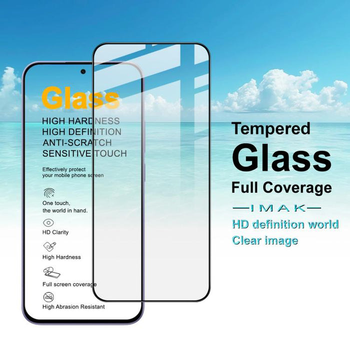 Protector de pantalla de vidrio templado de cobertura total imak Pro+ Series, compatible con desbloqueo por huella dactilar., For Redmi K90 Max 5G / K80 Ultra