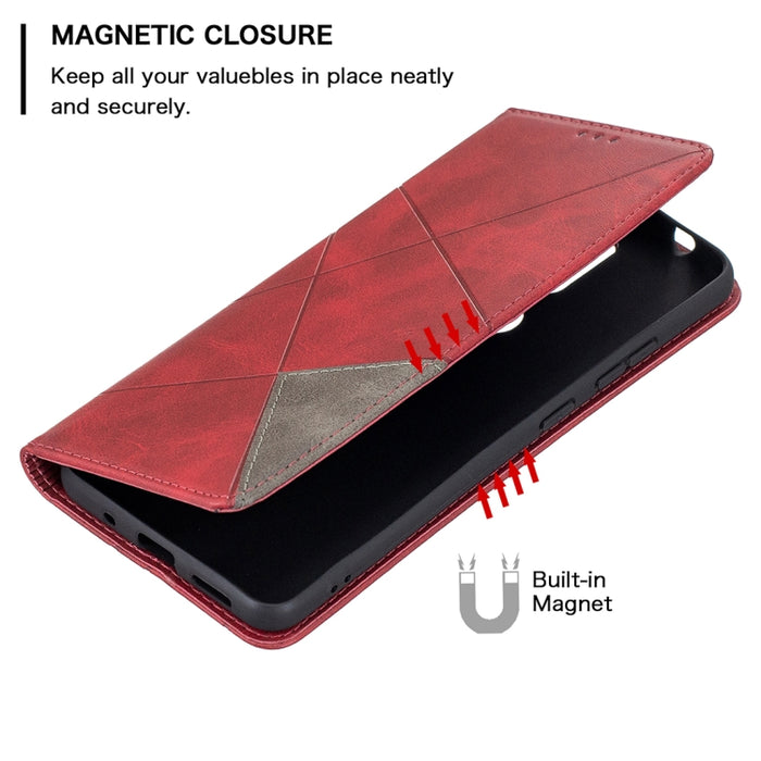 Estuche de cuero magnético con tapa horizontal con textura de rombos con soporte y ranuras para tarjetas, For Nokia 2.4, For Nokia 3.4, For Xiaomi Mi 10T / 10 Pro 5G, For Xiaomi Mi 10T Lite 5G, For Xiaomi Mi Poco X3