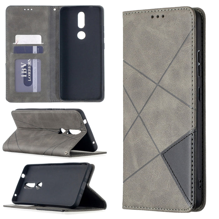Estuche de cuero magnético con tapa horizontal con textura de rombos con soporte y ranuras para tarjetas, For Nokia 2.4, For Nokia 3.4, For Xiaomi Mi 10T / 10 Pro 5G, For Xiaomi Mi 10T Lite 5G, For Xiaomi Mi Poco X3