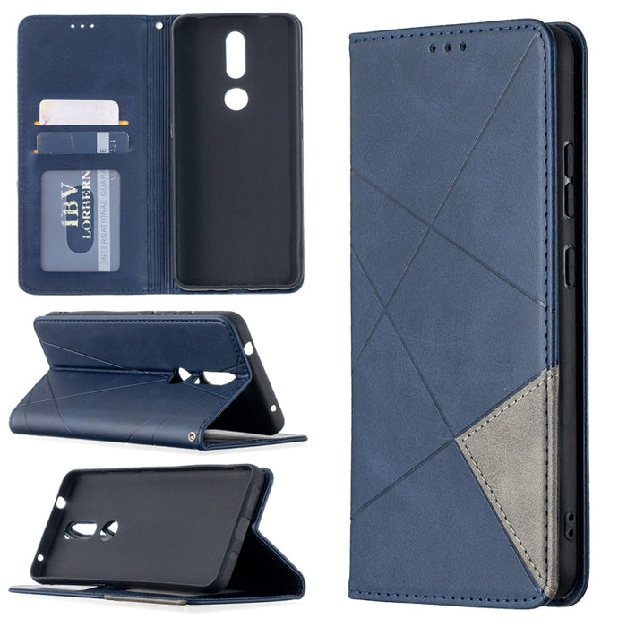Estuche de cuero magnético con tapa horizontal con textura de rombos con soporte y ranuras para tarjetas, For Nokia 2.4, For Nokia 3.4, For Xiaomi Mi 10T / 10 Pro 5G, For Xiaomi Mi 10T Lite 5G, For Xiaomi Mi Poco X3
