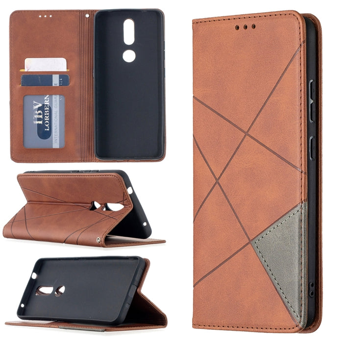Estuche de cuero magnético con tapa horizontal con textura de rombos con soporte y ranuras para tarjetas, For Nokia 2.4, For Nokia 3.4, For Xiaomi Mi 10T / 10 Pro 5G, For Xiaomi Mi 10T Lite 5G, For Xiaomi Mi Poco X3