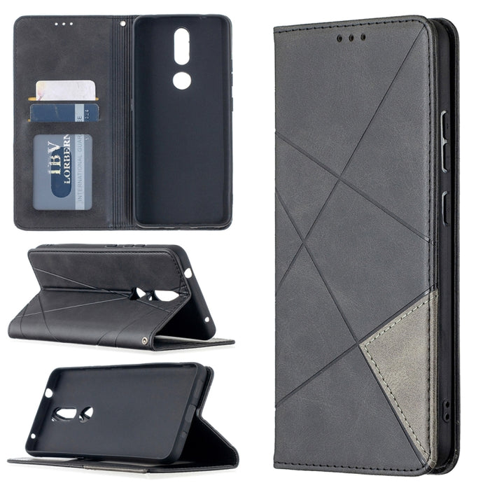 Estuche de cuero magnético con tapa horizontal con textura de rombos con soporte y ranuras para tarjetas, For Nokia 2.4, For Nokia 3.4, For Xiaomi Mi 10T / 10 Pro 5G, For Xiaomi Mi 10T Lite 5G, For Xiaomi Mi Poco X3