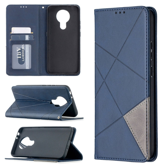 Estuche de cuero magnético con tapa horizontal con textura de rombos con soporte y ranuras para tarjetas, For Nokia 2.4, For Nokia 3.4, For Xiaomi Mi 10T / 10 Pro 5G, For Xiaomi Mi 10T Lite 5G, For Xiaomi Mi Poco X3