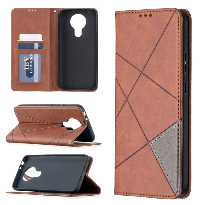 Estuche de cuero magnético con tapa horizontal con textura de rombos con soporte y ranuras para tarjetas, For Nokia 2.4, For Nokia 3.4, For Xiaomi Mi 10T / 10 Pro 5G, For Xiaomi Mi 10T Lite 5G, For Xiaomi Mi Poco X3