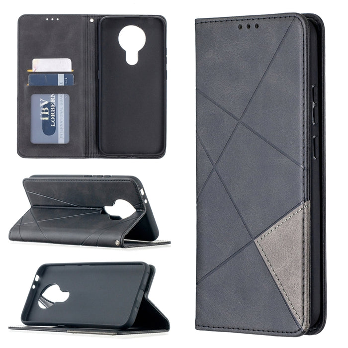 Estuche de cuero magnético con tapa horizontal con textura de rombos con soporte y ranuras para tarjetas, For Nokia 2.4, For Nokia 3.4, For Xiaomi Mi 10T / 10 Pro 5G, For Xiaomi Mi 10T Lite 5G, For Xiaomi Mi Poco X3