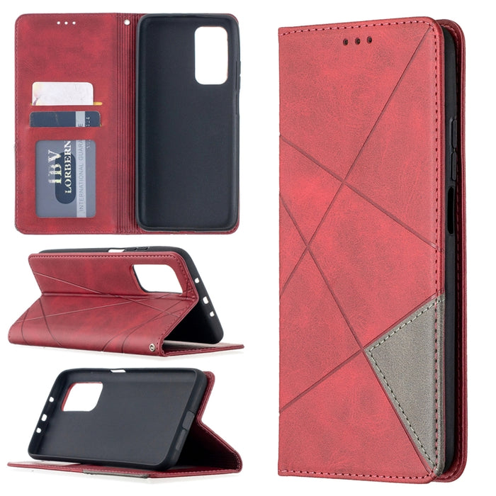 Estuche de cuero magnético con tapa horizontal con textura de rombos con soporte y ranuras para tarjetas, For Nokia 2.4, For Nokia 3.4, For Xiaomi Mi 10T / 10 Pro 5G, For Xiaomi Mi 10T Lite 5G, For Xiaomi Mi Poco X3
