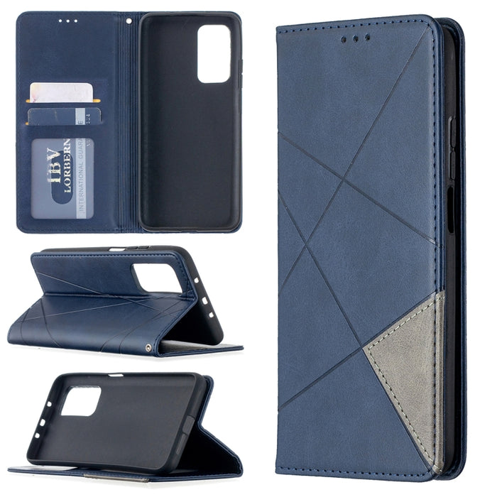 Estuche de cuero magnético con tapa horizontal con textura de rombos con soporte y ranuras para tarjetas, For Nokia 2.4, For Nokia 3.4, For Xiaomi Mi 10T / 10 Pro 5G, For Xiaomi Mi 10T Lite 5G, For Xiaomi Mi Poco X3