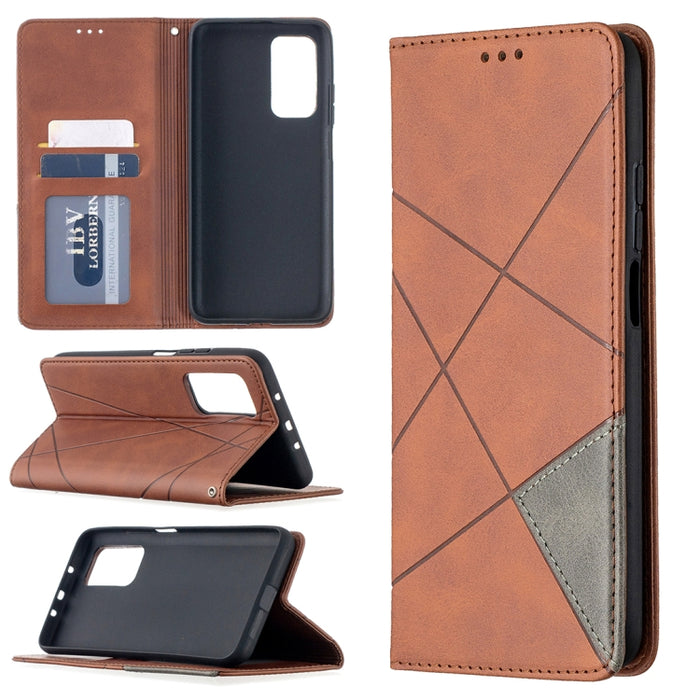 Estuche de cuero magnético con tapa horizontal con textura de rombos con soporte y ranuras para tarjetas, For Nokia 2.4, For Nokia 3.4, For Xiaomi Mi 10T / 10 Pro 5G, For Xiaomi Mi 10T Lite 5G, For Xiaomi Mi Poco X3
