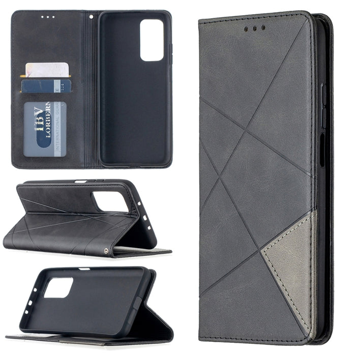 Estuche de cuero magnético con tapa horizontal con textura de rombos con soporte y ranuras para tarjetas, For Nokia 2.4, For Nokia 3.4, For Xiaomi Mi 10T / 10 Pro 5G, For Xiaomi Mi 10T Lite 5G, For Xiaomi Mi Poco X3
