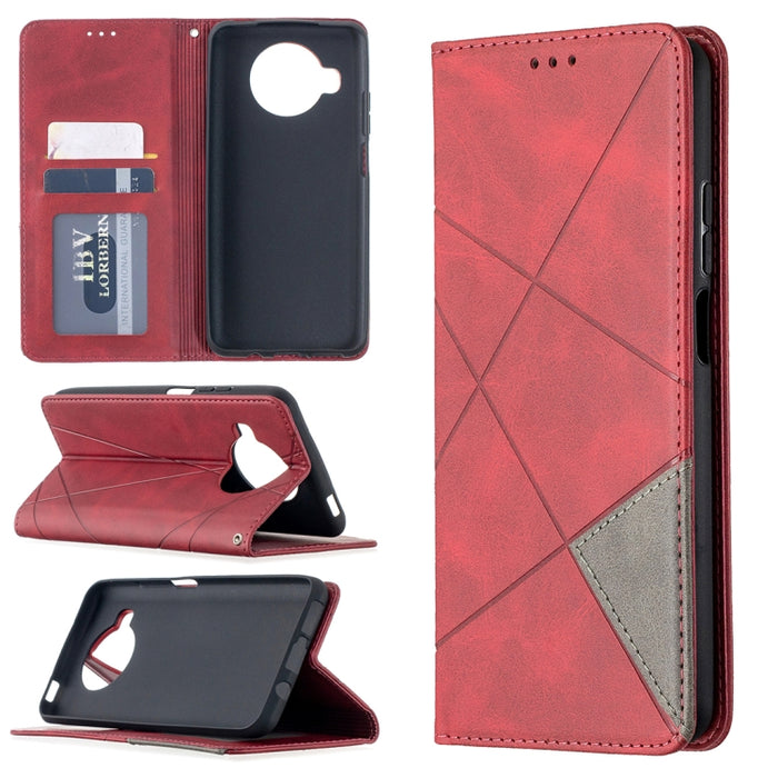 Estuche de cuero magnético con tapa horizontal con textura de rombos con soporte y ranuras para tarjetas, For Nokia 2.4, For Nokia 3.4, For Xiaomi Mi 10T / 10 Pro 5G, For Xiaomi Mi 10T Lite 5G, For Xiaomi Mi Poco X3