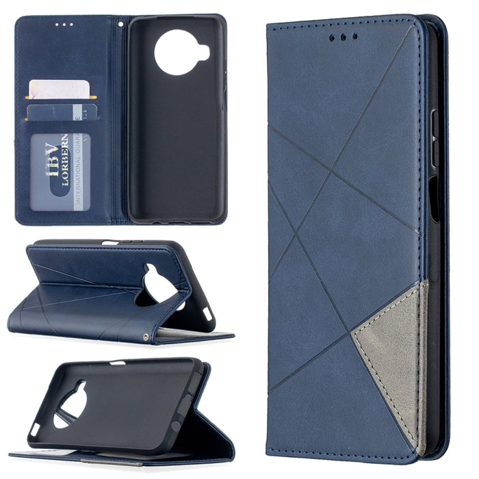 Estuche de cuero magnético con tapa horizontal con textura de rombos con soporte y ranuras para tarjetas, For Nokia 2.4, For Nokia 3.4, For Xiaomi Mi 10T / 10 Pro 5G, For Xiaomi Mi 10T Lite 5G, For Xiaomi Mi Poco X3
