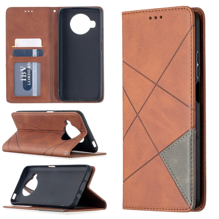 Estuche de cuero magnético con tapa horizontal con textura de rombos con soporte y ranuras para tarjetas, For Nokia 2.4, For Nokia 3.4, For Xiaomi Mi 10T / 10 Pro 5G, For Xiaomi Mi 10T Lite 5G, For Xiaomi Mi Poco X3