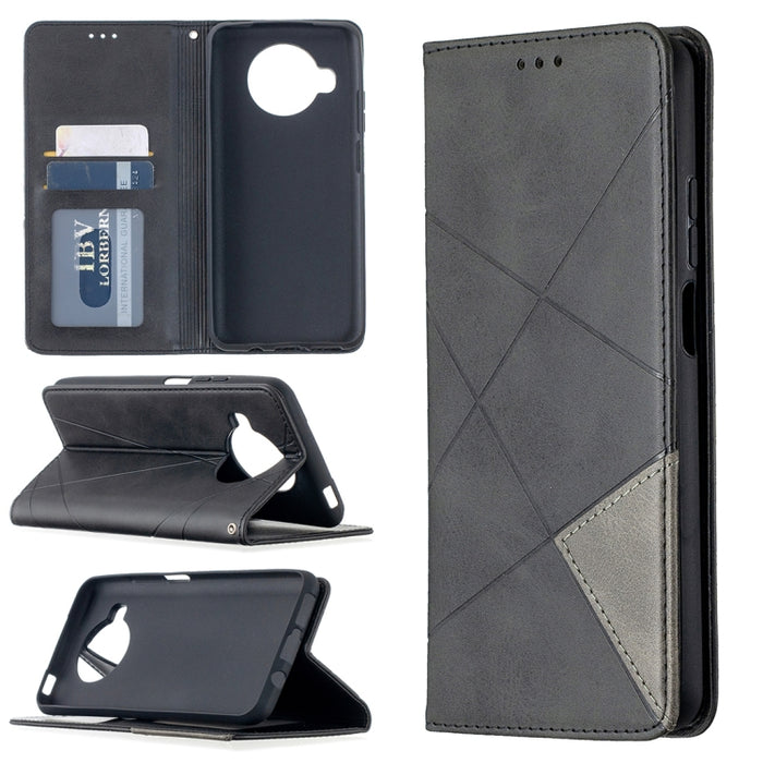 Estuche de cuero magnético con tapa horizontal con textura de rombos con soporte y ranuras para tarjetas, For Nokia 2.4, For Nokia 3.4, For Xiaomi Mi 10T / 10 Pro 5G, For Xiaomi Mi 10T Lite 5G, For Xiaomi Mi Poco X3