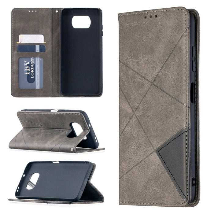 Estuche de cuero magnético con tapa horizontal con textura de rombos con soporte y ranuras para tarjetas, For Nokia 2.4, For Nokia 3.4, For Xiaomi Mi 10T / 10 Pro 5G, For Xiaomi Mi 10T Lite 5G, For Xiaomi Mi Poco X3