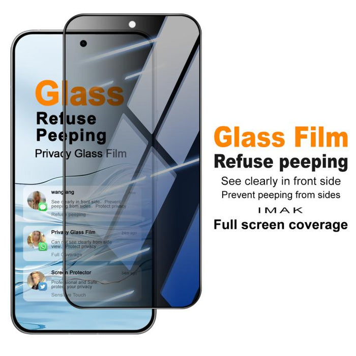 Protector de pantalla de vidrio templado de privacidad completa imak, compatible con desbloqueo por huella dactilar., For Redmi K90 Max 5G / K80 Ultra, For Redmi Turbo 4 Pro / Xiaomi Poco F7
