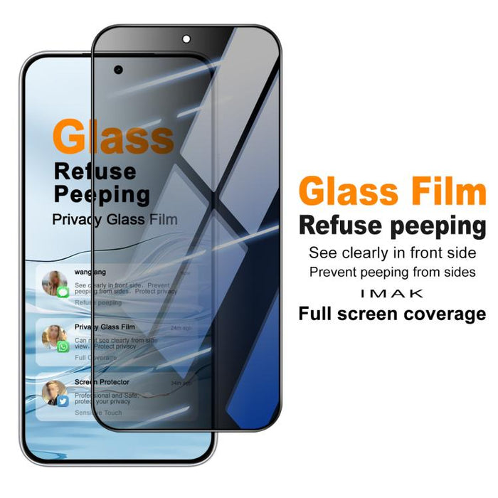 Protector de pantalla de vidrio templado de privacidad completa imak, compatible con desbloqueo por huella dactilar., For Redmi K90 Max 5G / K80 Ultra, For Redmi Turbo 4 Pro / Xiaomi Poco F7