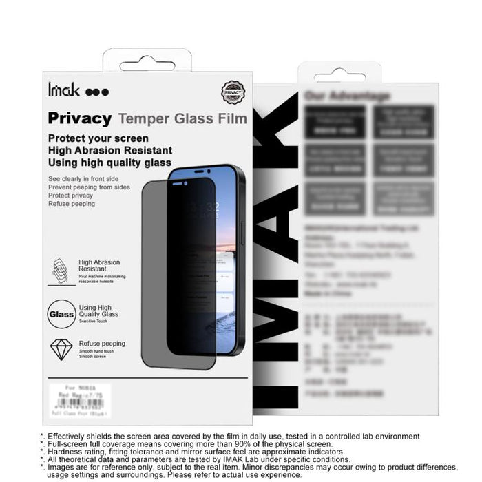 Protector de pantalla de vidrio templado de privacidad completa imak, compatible con desbloqueo por huella dactilar., For Redmi K90 Max 5G / K80 Ultra, For Redmi Turbo 4 Pro / Xiaomi Poco F7