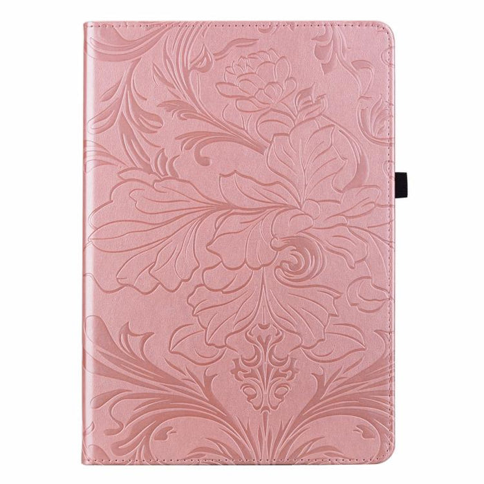 Funda para tablet de piel vegana con estampado floral en relieve, For iPad Pro 12.9 2020 2021