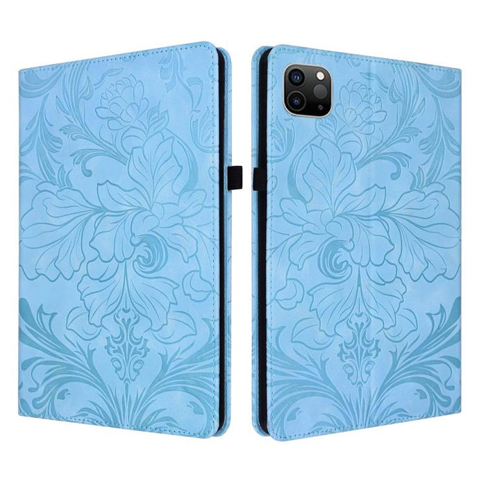 Funda para tablet de piel vegana con estampado floral en relieve, For iPad Pro 12.9 2020 2021