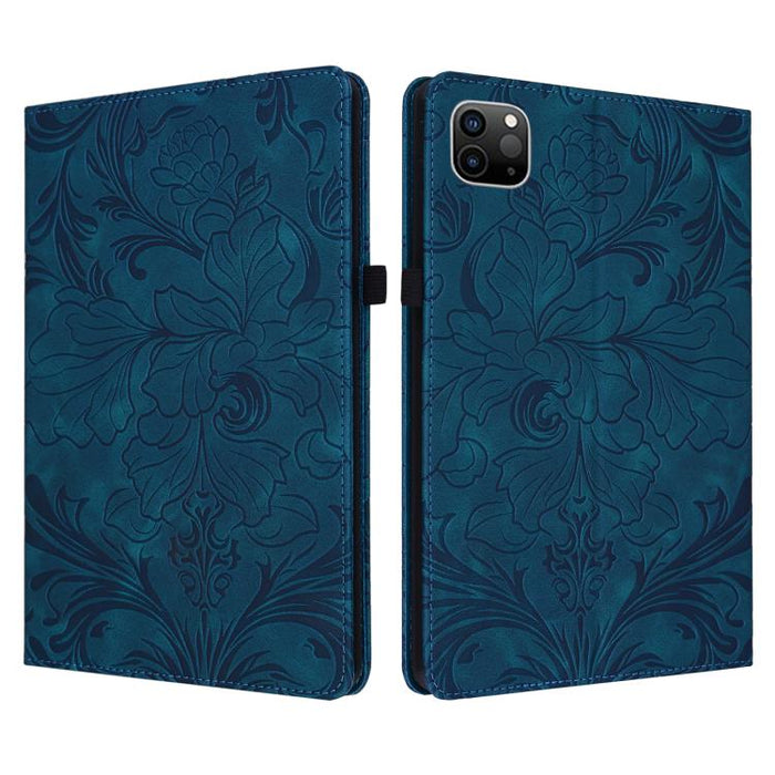 Funda para tablet de piel vegana con estampado floral en relieve, For iPad Pro 12.9 2020 2021