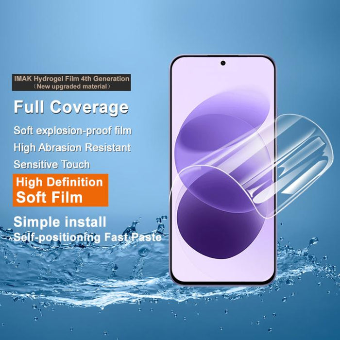 Película de hidrogel para pantalla de cobertura total de cuarta generación de imak, compatible con desbloqueo por huella dactilar., For Redmi K90 Max 5G / K80 Ultra