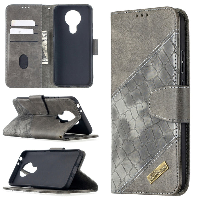 Funda de cuero PU con tapa horizontal y textura de cocodrilo a juego con billetera, soporte y ranuras para tarjetas, For Nokia 2.4, For Nokia 3.4, For Xiaomi Mi 10T / 10 Pro 5G, For Xiaomi Mi 10T Lite 5G, For Xiaomi Mi Poco X3