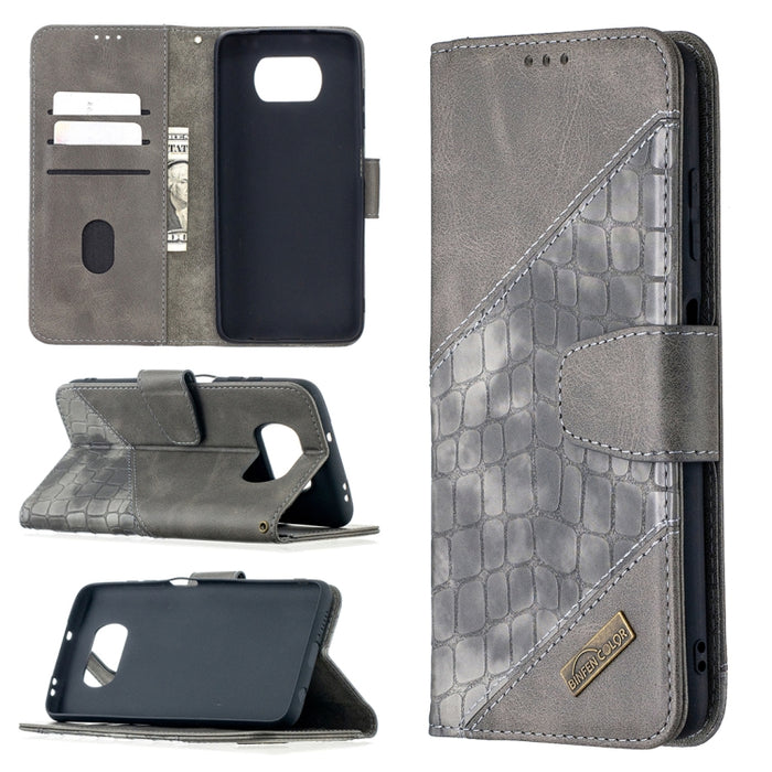 Funda de cuero PU con tapa horizontal y textura de cocodrilo a juego con billetera, soporte y ranuras para tarjetas, For Nokia 2.4, For Nokia 3.4, For Xiaomi Mi 10T / 10 Pro 5G, For Xiaomi Mi 10T Lite 5G, For Xiaomi Mi Poco X3