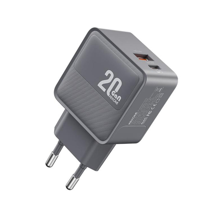 Cargador WK WP-U104 Swift de 20 W con puertos USB-C/Tipo-C y USB-A, US Plug, EU Plug, UK Plug