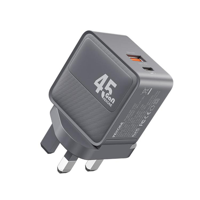 Cargador WK WP-U103 Swift de 45 W con puertos USB-C/Tipo-C y USB-A, US Plug, EU Plug, UK Plug